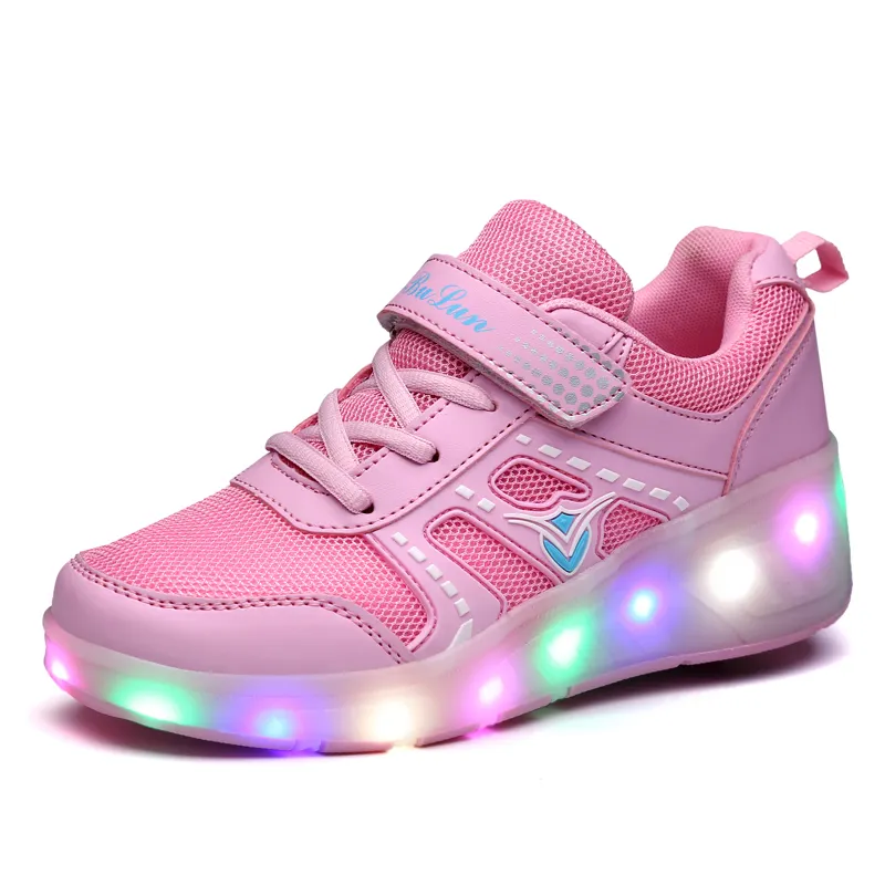 FREE SAMPLE Boys and Girls Flash Rechargeable Four-Wheeled Roller Skates Shoes Easy to Learn and More Balanced Birthday
