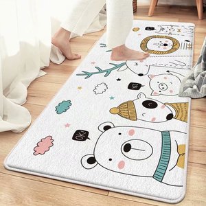 Ins Lichte Luxe Stijl Print Shaggy Katoenen Keukendeur Vloerkleed Mat Nordic Pluizig Tapijt Badkamermatten - Product Image 5