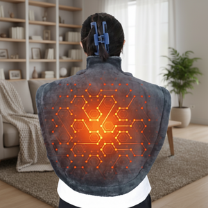 120v 24x25inch Heat Area Neck Electric Heating Pad Fast Heating Machine Washable <b>Portable</b> Shoulder Back Electric Heating Pad - Product Image 1