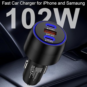 ที่ชาร์จแบตในรถ 36W PD ชาร์จเร็ว พอร์ต USB C คู่ 12-24V โครงอะลูมิเนียมอัลลอยด์ สำหรับอุปกรณ์พกพา - Product Image 2