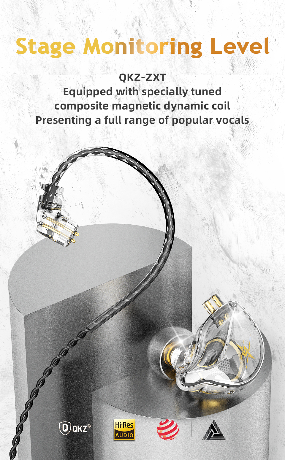 Custom Earbuds - QKZ ZXT HIFI Bass Earphones with Mic