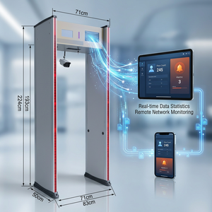 Portique <span class=keywords><strong>de</strong></span> détection <span class=keywords><strong>de</strong></span> métaux KMS Security pour aéroport, métro, stade, usine – Haute sensibilité, multi-zones, IP65, détecteur <span class=keywords><strong>de</strong></span> passage - Product Image 3