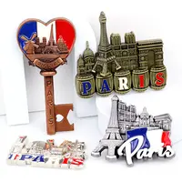 लोकप्रिय उत्पाद पेरिस धातु स्मारिका मुलायम चुंबक फ्रिज चुंबक
