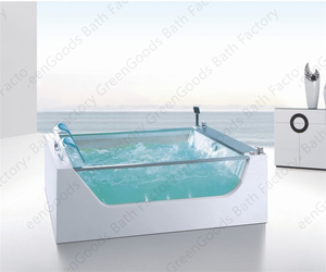 อ่างอาบน้ำนวดด้วยระบบไฮโดรซาวน่าพร้อมกระจกนิรภัยใสสำหรับ 2 ท่าน - Product Image 2