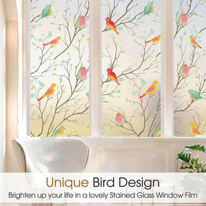 ฟิล์มติดกระจกแบบไม่ใช้กาว ลายนก สำหรับบ้าน ราคาโรงงาน ผู้ผลิต ผู้จัดจำหน่าย ฟิล์มกันแสงแบบคงที่ - Product Image 5