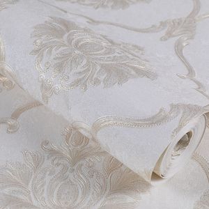 Carta da Parati in PVC con Motivo Floreale 3D Classico, Design Europeo, per Uso Commerciale, Hotel, Isolamento Termico, Lussuosa per Studio e Camera da Letto - Product Image 3