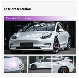 Vente en gros d'échantillons gratuits Rouleaux d'emballage de voiture en vinyle autocollant, diamant satiné, perle blanche, couleur brillante - Product Image 2