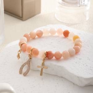 Gelang manik-manik indah trendi dengan hati yang dapat diganti Evileye beberapa jimat pribadi DIY hadiah perhiasan sempurna kustom - Product Image 1