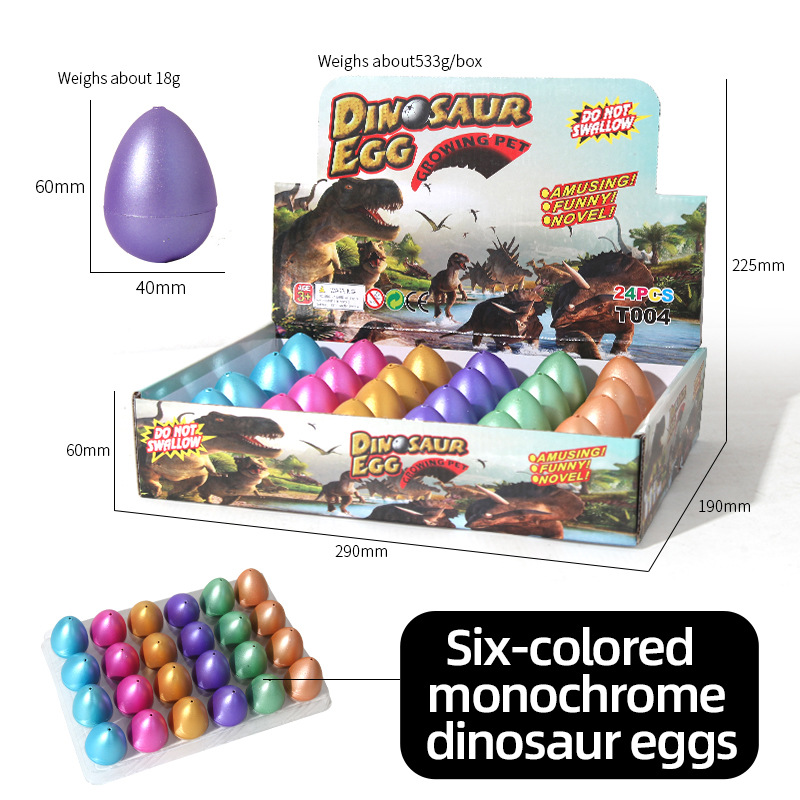 Huevos de dinosaurio monocromáticos de seis colores - Múltiplos de 24