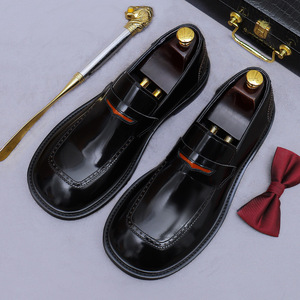 Zapatos de cuero con punta redonda para hombre, cuero genuino, estilo informal, acabado pintado, piel de vaca, zapatos casuales, formales y de negocios - Product Image 6