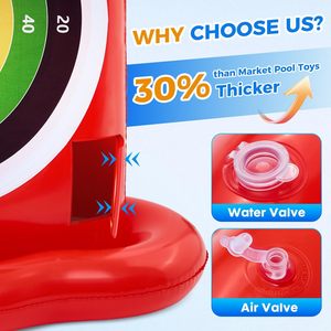 <b>Inflatable</b> Dartboard <b>Pool</b> Game with Sticky Balls, Multi-Score Target - Product Image 2