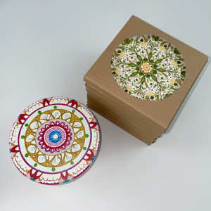 OEM High Quality Ceramic Coaster with Custom Heat Sublimation Design Beverage Cork Backing for Durability and Comfort