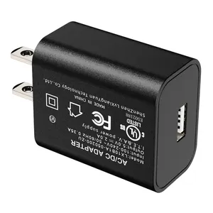 Plug adaptador de energia usb para nós 5v 2a 10w rápido 5 volts 2 ampères carregador USB de parede com UL CUL FCC aprovado para tablet celular