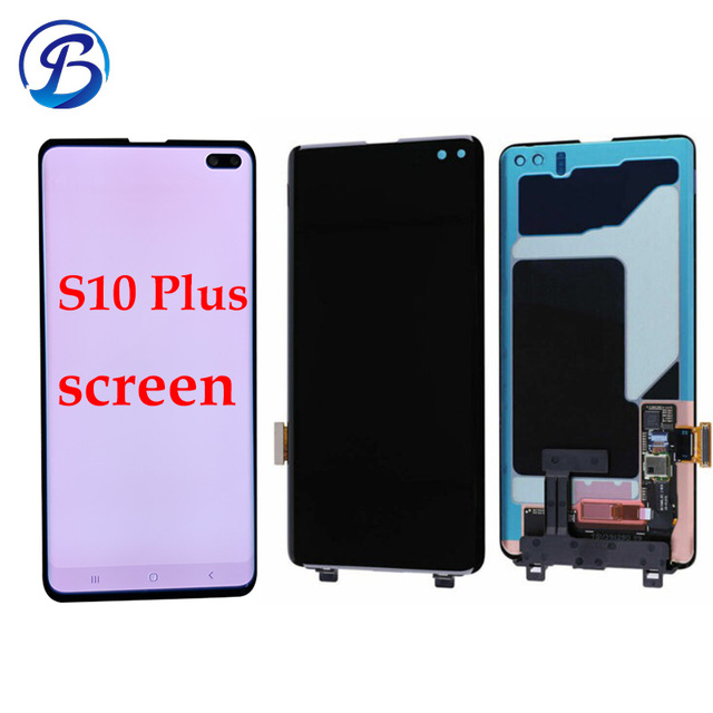 Original for samsung Galaxy S10 Plus SM-G975F Certified Samsung S10 Plus 6.4" Dynamic AMOLED 3040x1440 With Fingerprint Frame