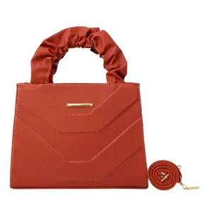 Bolso de Mano para Mujer Fana Imala, Forma de Cruz, PVC con Cierre de Botón, Asa Roja, Forro de Fieltro de Poliéster - Product Image 4