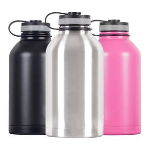 Large Capacity Insulated Stainless <b>Steel</b> Water <b>Bottle</b> with Carry Handle, Double Wall Vacuum Thermos Flask - Product Image 1