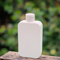 300ml Carré En Plastique PE Flip Toner Bouteille Bouchon De Disque Emballage pour Shampooing Soins De La Peau Savon Douche Huile Soins Du Corps Lotion Bouteilles
