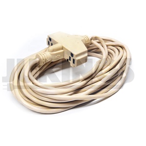 Cable de Extensión de Alimentación para Exteriores de 25 pies, 14 AWG, 125 V, PVC, 100% Cobre, Triple Conector, <span class=keywords><strong>NAMA</strong></span> 5-15P, Multi-Enchufe, CETL CUL - Product Image 4