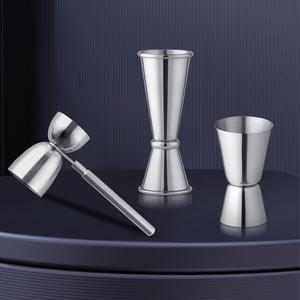 Jigger Doble Delgado de Acero Inoxidable Moderno y Ecológico de 25/50 ml Personalizable con Logotipo para Medir Vino y Cócteles en Bares - Product Image 6