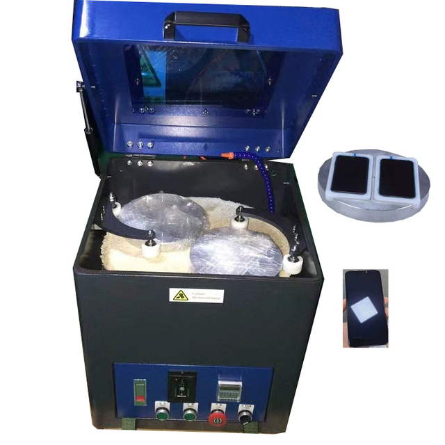 Phone Scratch Polishing Machine for Mobile Phone Refurbishment 2slots Mini Cellphone Screen Polishing Machine