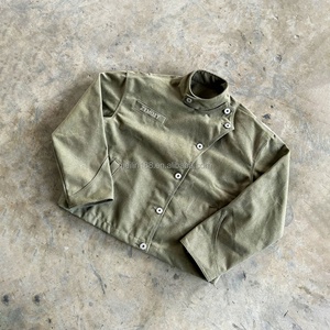 Custom Vintage Design Closure Cotton Canvas <b>Cropped</b> Workwear Work <b>Jackets</b> High Quality Heavyweight Outwear Bomber <b>Jackets</b> Men - Product Image 1