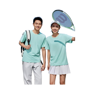 Chất lượng cao 180g Spandex Polyester unisex quá khổ thời trang dạo phố hip hop phong cách T-shirt trong trắng nam giới và phụ nữ dệt kim vải - Product Image 3