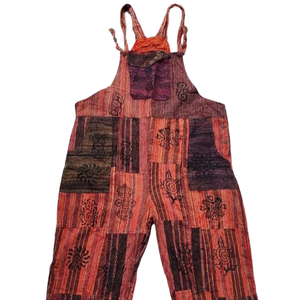 Summer Trending Fashionable Stone Wash Cotton Jumpsuit Patchwork Pattern Model No-1002 - Product Image 1