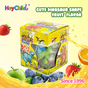 Sucettes et bonbons durs <span class=keywords><strong>2</strong></span>-en-1 personnalisés en gros pour enfants, en forme de dinosaure de dessin animé, multicolores, prêts à consommer, OEM/ODM - Product Image 1