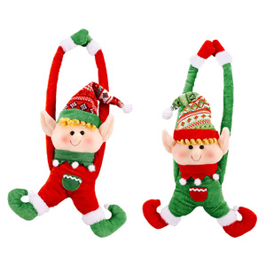 Elf Doll Christmas <b>Tree</b> <b>Ornament</b> Green Red Hat Hanging Decoration Holiday Toy QD19001 - Product Image 3