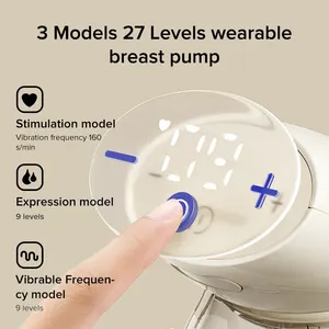 Taşınabilir ultra hafif eller serbest elektrikli çift giyilebilir göğüs pompası şarj edilebilir gürültüsüz besleme pompası makinesi