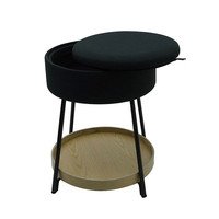 2023 Nouveau design pouf de rangement pouf pied rond tabouret avec plateau