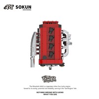 PB PB8869 Nuevo MOC 4G63 Mini Motor, Juguete de Ensamblaje DIY, Modelo de Adorno para Niños, Regalos de Cumpleaños, 216 Piezas, Juego de Bloques de Construcción
