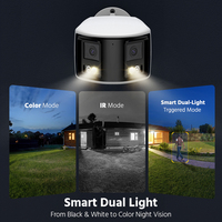 ANNKE 6MP 180 Degree Dual Lens Panoramic Bullet AI PoE Kit Cameras Two Way Audio Smart Full Color Network Security Camera