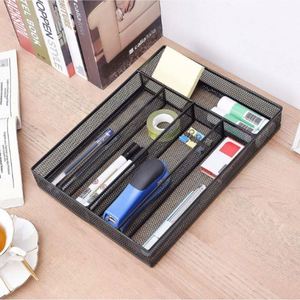 Metal 5 Compartments Cutlery Organizer Silverware <b>Tray</b> Kitchen Utensil <b>Drawer</b> Organizer - Product Image 6