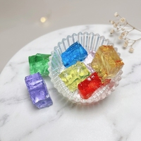 Bougie en gel biodégradable faite à la main, longue durée, en blocs colorés, souples et durs, transparents, pour les fêtes de Diwali, vente en gros