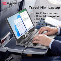 Portátil Empresarial OEM de 10.5 Pulgadas, Ultraligero de 0.97 kg, 360 °   Ordenador Portátil con Pantalla Táctil Giratoria, Intel N150, Reconocimiento Facial Infrarrojo, PC de Viaje