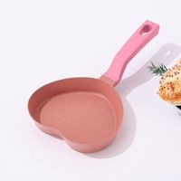 Panci cinta omelet Sarapan Mini, Maiyan batu antilengket suplemen bayi panci penggorengan susu anak