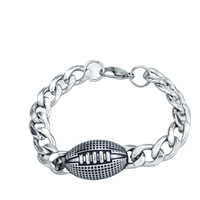 Bracelet sportif pour homme en acier inoxydable - Convient à diverses occasions, résistant à l'eau, accessoire tendance