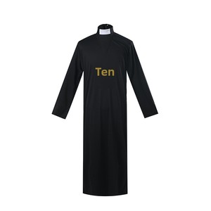 Costume d'Halloween pour femme, tenue de nonne traditionnelle pour adulte, robe noire de sœur, costumes religieux, étole d'église et robes de chœur - Product Image 3