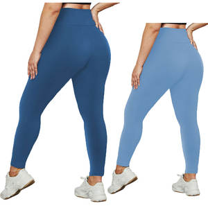<span class=keywords><strong>Pantaloni</strong></span> sportivi Super elasticizzati da <span class=keywords><strong>donna</strong></span> a vita alta Plus Size Leggings-1XL-5XL <span class=keywords><strong>Slim</strong></span> <span class=keywords><strong>Fit</strong></span> traspiranti che assorbono il sudore - Product Image 4