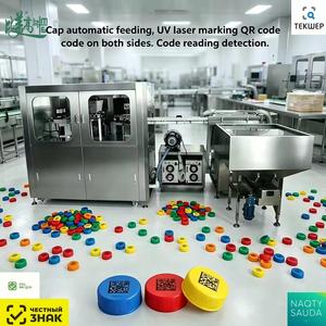 Máquina automática de marcado láser para la trazabilidad de tapas de botellas con asociación de datos Chestny Znak y rechazo de defectos - Product Image 1