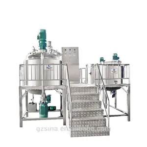 SME-B chemical cosmetic production line equipment vacuum emulsifying homogenizer price shampoo toothpaste making machine