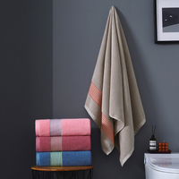 Dobby Bordered Good Quality Towel Combed Cotton Bathroom Towel Customized Color of Luxury Cotton Bath Towel