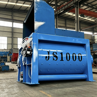Bétonnière à double arbre à rotation forcée JS1000 |   Centrale de Béton Prête à l'Emploi Industrielle de 1000L, Machine de Malaxage