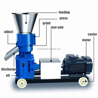 Machine à fabriquer des granulés d'aliments pour animaux de ferme, volailles, bétail, granulés pour volailles, moulin à granulés, essence, électrique, haute productivité, 220V/380V