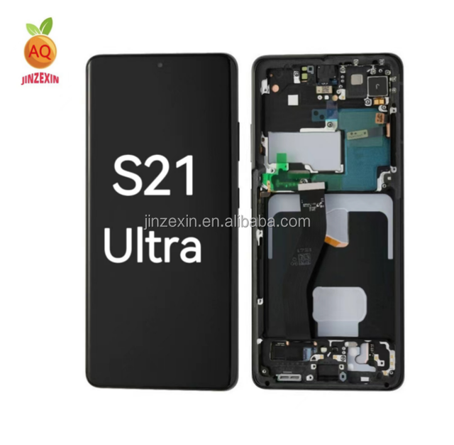 Wholesale Lcds for Samsung S21 Ultra Display Touch Screen Digitizer Assembly Replacement for Samsung S21 Ultra Oled with Frame