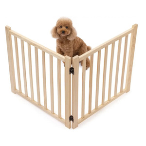 Barrière pliable en bois pour animaux de compagnie, clôture rectangulaire pour chiens de petite, moyenne et grande taille - Product Image 3