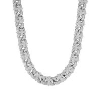 Ensemble de bijoux tendance plaqué or et argent Hip Hop, bracelet et collier en zircon cubique 5A, nouveauté 2026