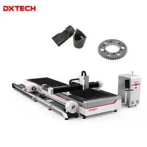 Dxtech 3KW máy cắt laser với sợi Laser Cutter 1530 cho tấm SS Cắt Ống
