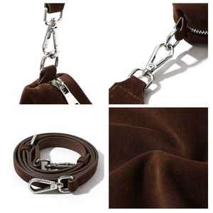 Bolso de mano de cuero de gamuza personalizado para mujer, bolso de hombro suelto de gamuza retro de alta calidad, bolso de gran capacidad - Product Image 3